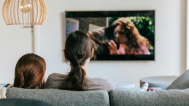 Люди смотрят сериалы в домашних кинотеатрах
