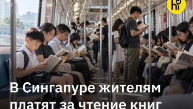Иллюстрация, символизирующая идею доплат гражданам в Сингапуре за чтение и использование книг.